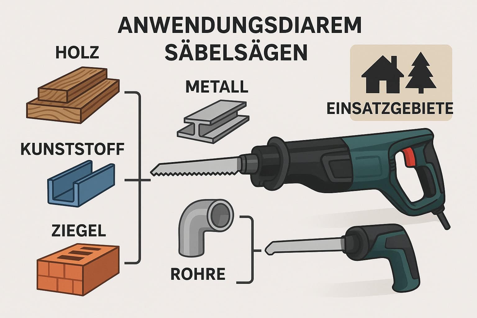 Anwendungsgebiete einer Säbelsäge